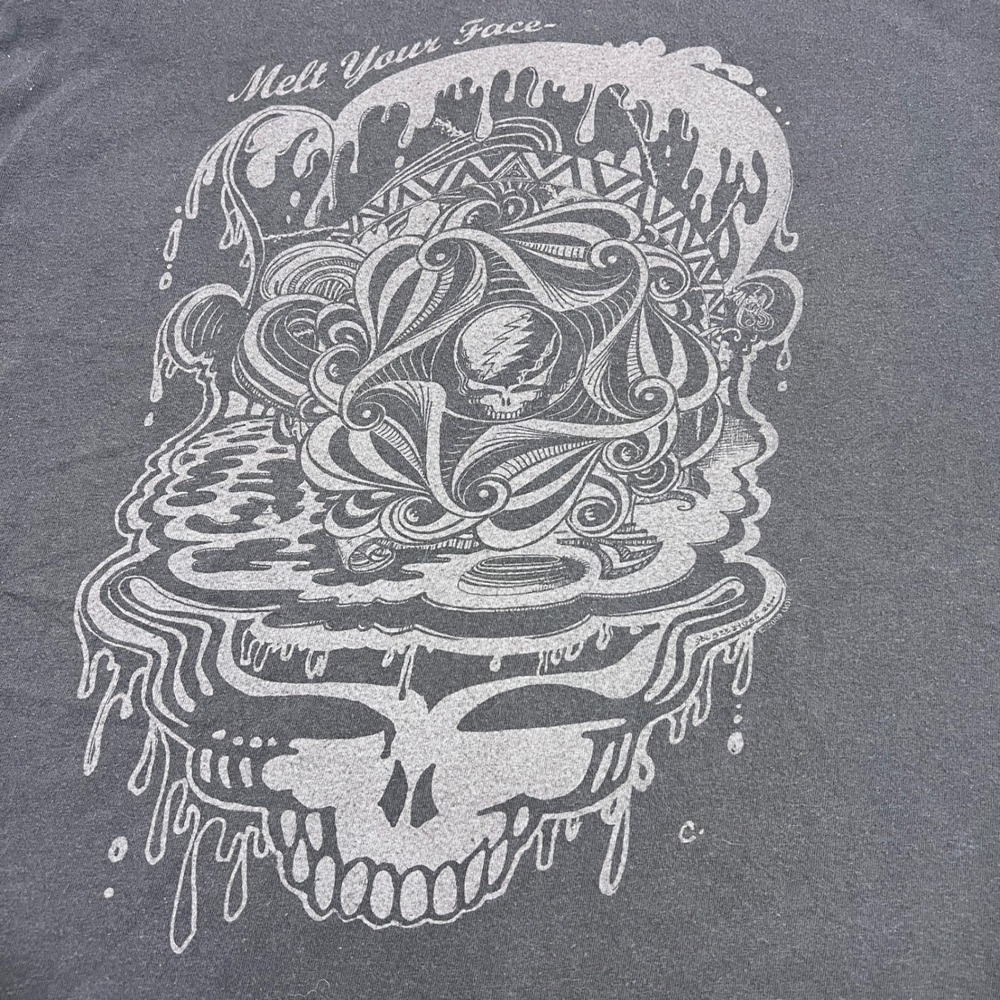 Liquid Blue Grateful Dead Melt Your Face Brown Graphic Tee Mens Large Band Shirt - Picture 6 of 6